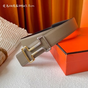 Hermes Оригинальный ремень Hermes, ширина 3,8 см, импортная кожа,