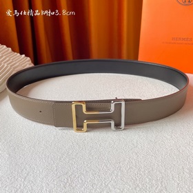 Hermes Оригинальный ремень Hermes, ширина 3,8 см, импортная кожа,