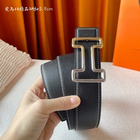 Hermes Оригинальный ремень Hermes, ширина 3,8 см, импортная кожа,