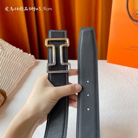 Hermes Оригинальный ремень Hermes, ширина 3,8 см, импортная кожа,