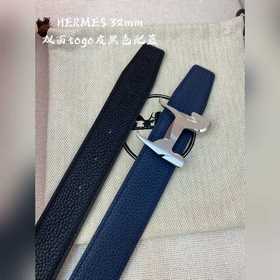 Hermes-H BELT BUCKLE &amp; REVERSIBLE LEATHER STRA 32 мм, синхрон