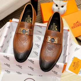 【Hermès】 Новая модель мужских кожаных туфель для повседневной и д