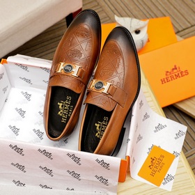 【Hermès】 Новая модель мужских кожаных туфель для повседневной и д