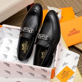 【Hermès】 Новая модель мужских кожаных туфель для повседневной и д