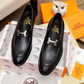 【Hermès】 Новая модель мужских кожаных туфель для повседневной и д