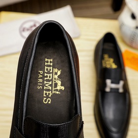 【Hermès】 Новая модель мужских кожаных туфель для повседневной и д