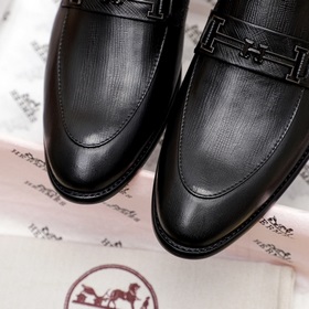 【Hermès】 Новая модель мужских кожаных туфель для повседневной и д
