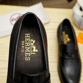【Hermès】 Новая модель мужских кожаных туфель для повседневной и д