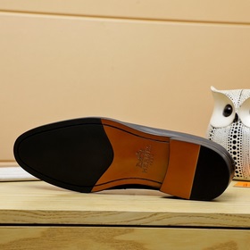 【Hermès】 Новая модель мужских кожаных туфель для повседневной и д