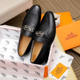 【Hermès】 Новая модель мужских кожаных туфель для повседневной нос