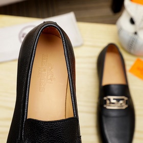 【Hermès】 Новая модель мужских кожаных туфель для повседневной нос