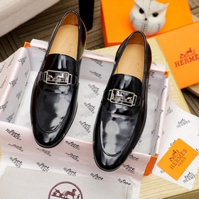 【Hermès】 Новая модель мужских кожаных туфель для повседневной нос