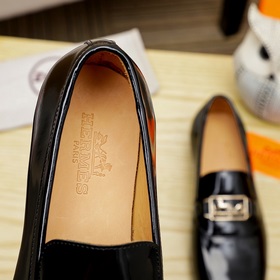 【Hermès】 Новая модель мужских кожаных туфель для повседневной нос