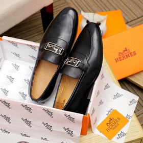 【Hermès】 Новая модель мужских кожаных туфель для повседневной нос