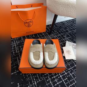 Hermes 23 осень-зима замша с буквой H, плюшевый мех, толстая подо