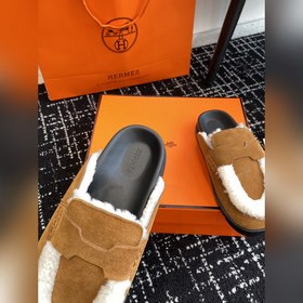 Hermes 23 осень-зима замша с буквой H, плюшевый мех, толстая подо