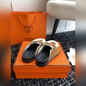 Hermes 23 осень-зима замша с буквой H, плюшевый мех, толстая подо