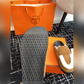 Hermes 23 осень-зима замша с буквой H, плюшевый мех, толстая подо