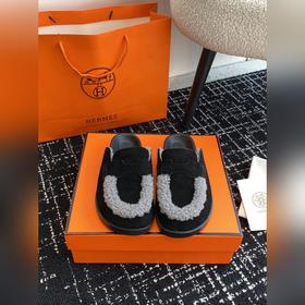 Hermes 23 осень-зима замша с буквой H, плюшевый мех, толстая подо
