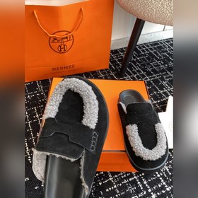 Hermes 23 осень-зима замша с буквой H, плюшевый мех, толстая подо