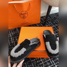 Hermes 23 осень-зима замша с буквой H, плюшевый мех, толстая подо