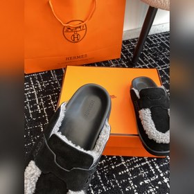 Hermes 23 осень-зима замша с буквой H, плюшевый мех, толстая подо