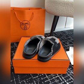 Hermes 23 осень-зима замша с буквой H, плюшевый мех, толстая подо