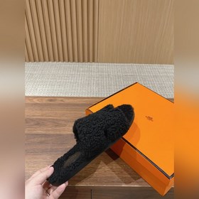 【Высший класс】 Hermes #меховые тапочкиз цельного меха H В этом г
