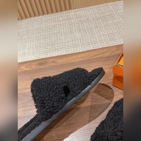 【Высший класс】 Hermes #меховые тапочкиз цельного меха H В этом г