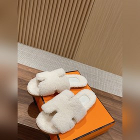 【Высший класс】 Hermes #меховые тапочкиз цельного меха H В этом г