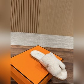 【Высший класс】 Hermes #меховые тапочкиз цельного меха H В этом г