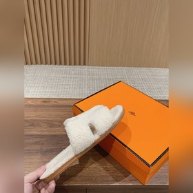 【Высший класс】 Hermes #меховые тапочкиз цельного меха H В этом г