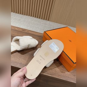 【Высший класс】 Hermes #меховые тапочкиз цельного меха H В этом г
