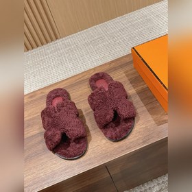 【Высший класс】 Hermes #меховые тапочкиз цельного меха H В этом г