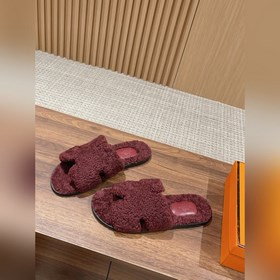 【Высший класс】 Hermes #меховые тапочкиз цельного меха H В этом г