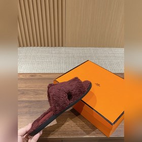 【Высший класс】 Hermes #меховые тапочкиз цельного меха H В этом г