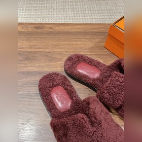 【Высший класс】 Hermes #меховые тапочкиз цельного меха H В этом г