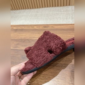 【Высший класс】 Hermes #меховые тапочкиз цельного меха H В этом г