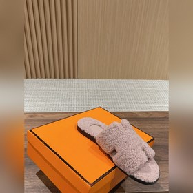 【Высший класс】 Hermes #меховые тапочкиз цельного меха H В этом г