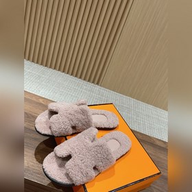 【Высший класс】 Hermes #меховые тапочкиз цельного меха H В этом г