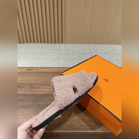 【Высший класс】 Hermes #меховые тапочкиз цельного меха H В этом г