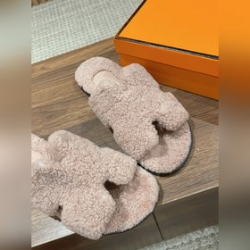 【Высший класс】 Hermes #меховые тапочкиз цельного меха H В этом г