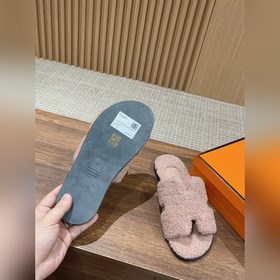 【Высший класс】 Hermes #меховые тапочкиз цельного меха H В этом г
