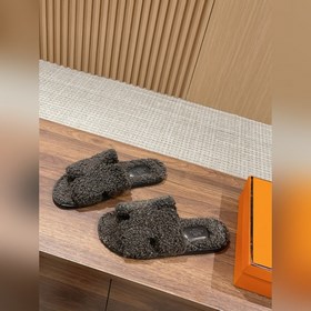 【Высший класс】 Hermes #меховые тапочкиз цельного меха H В этом г