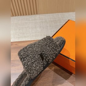 【Высший класс】 Hermes #меховые тапочкиз цельного меха H В этом г