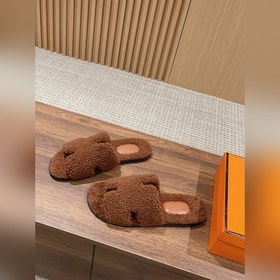 【Высший класс】 Hermes #меховые тапочкиз цельного меха H В этом г
