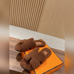 【Высший класс】 Hermes #меховые тапочкиз цельного меха H В этом г
