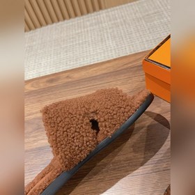 【Высший класс】 Hermes #меховые тапочкиз цельного меха H В этом г