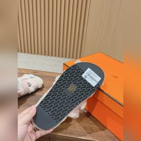 【Высший класс】 Кожаные тапочки Hermes с мехом. В этом году для из