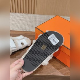 【Высший класс】 Кожаные тапочки Hermes с мехом. В этом году для из